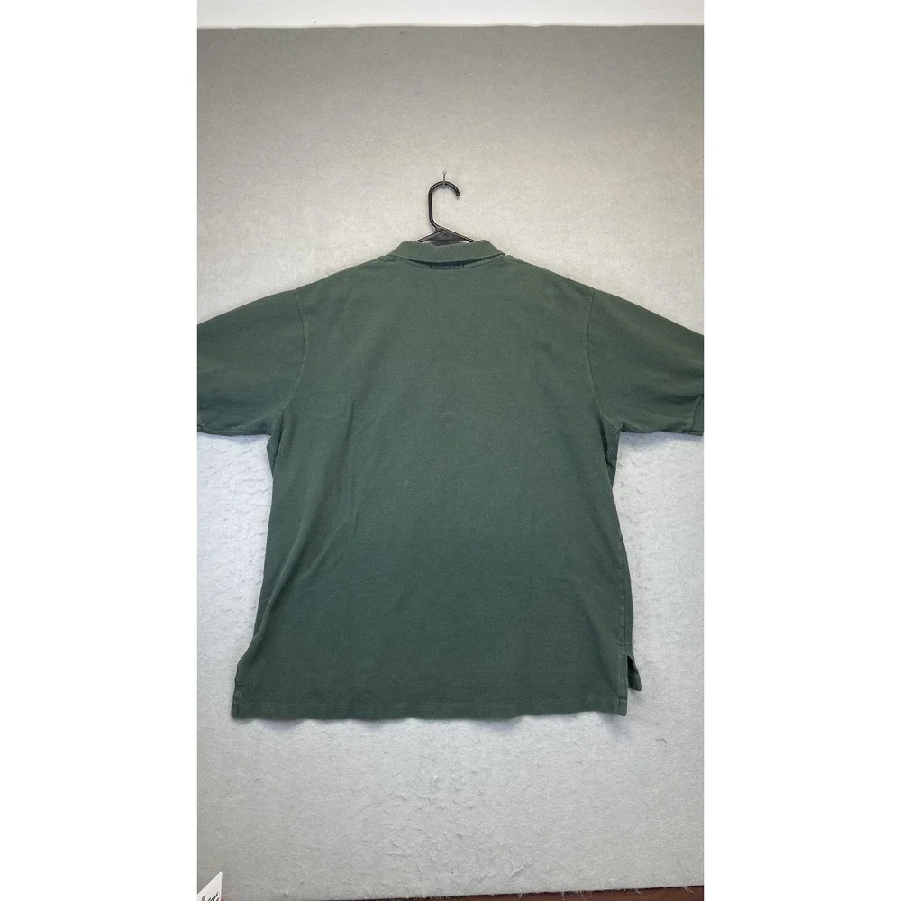 Polo Ralph Lauren Polo Shirt Mens 2XL Green Red‎ Pony Logo Cotton Pique